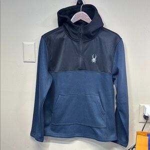 Spider  Ray Half Zip Pullover Hoodie Size XL Marlin lined waffle hoody shirt M